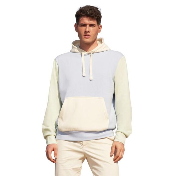 SOLS Unisex Adult Collins Contrast Hoodie / Creamy Blue
